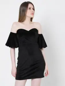 Vero Moda Black Off-Shoulder Bodycon Dress