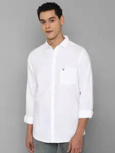 Allen Solly Men White Slim Fit Casual Shirt