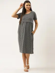Bannos Swagger Black Striped Nightdress