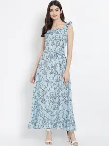 Kannan Women Blue blue Floral Printed Crepe Maxi Dress
