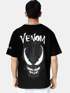 The souled store Marvel: Venom Black Oversized T-Shirts
