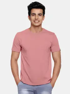 The Souled Store Men Pink Cotton T-shirt