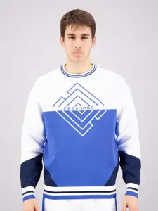 FREESOUL Men Blue Colourblocked Sweatshirt