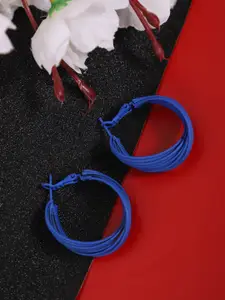 YouBella Blue Circular Hoop Earrings