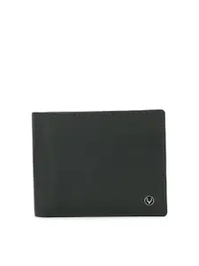 Allen Solly Men Green Leather Two Fold Wallet