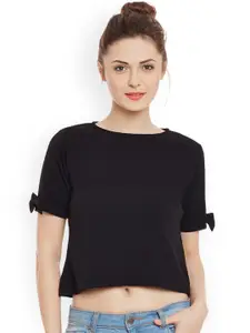 Miss Chase Black Daydreamer Crop Top