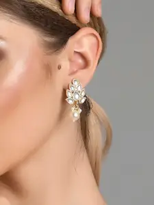 Fida Gold-Toned Contemporary Studs Earrings