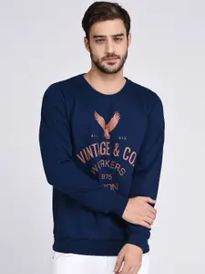 Rigo Men Printed Fleece Pullover Casual Sweatshirt