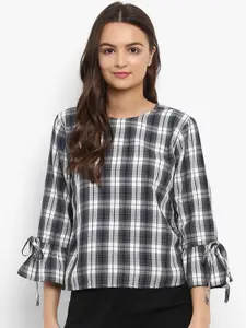 Athah Blue & White Checked Top