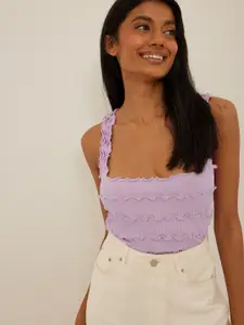 NA-KD Lavender Knitted Top