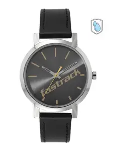 Fastrack Women Grey Leather Strap Analogue Watch 6231SL01