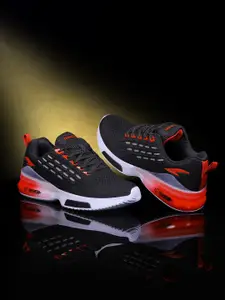 ASIAN Men Black Mesh Running Non-Marking Shoes