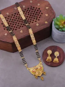 Brandsoon Gold-Plated Mangalsutra With Earring