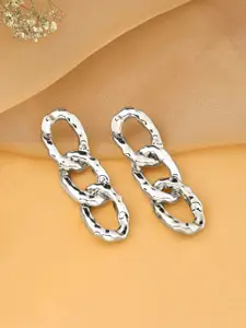 Unwind by Yellow Chimes Unwind by Yellow Women Chimes Silver-Toned Contemporary Drop Earrings