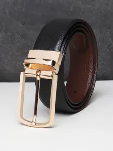 Teakwood Leathers Men Black Leather Formal Belt