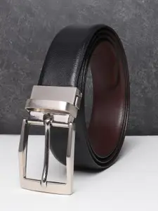 Teakwood Leathers Men Black Leather Formal Belt