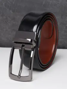 Teakwood Leathers Men Black Leather Formal Belt