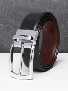 Teakwood Leathers Men Black Leather Formal Belt