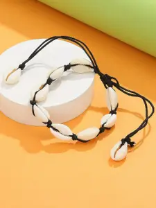 EL REGALO Black Beaded Anklet