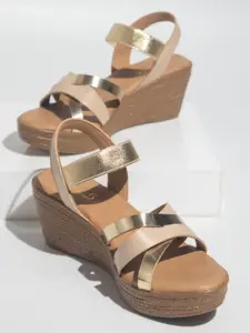 Inc 5 Women Beige Party Wedge Heels