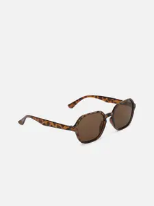 FOREVER 21 Women Brown Lens & Brown Rectangle Sunglasses