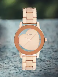FLUID Women Rose Gold-Toned Dial & Straps Analogue Watch