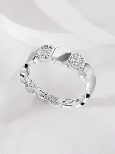 Rubans Silver Rubans 925 Sterling Silver The Fusion Of Pastel And Pave Ring