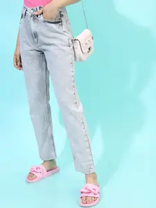 Tokyo Talkies Women Grey Slim Fit Highly Distressed Jeans