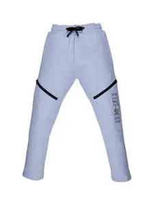 Status Quo Boys Grey Solid Cotton Track Pants