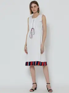 DODO & MOA White Crepe Dress