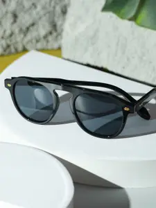 Jazz and Sizzle Women Black Round Sunglasses with UV Protected Lens SUN-JS22-M00008-Black