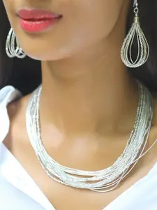 Ayesha Set Of 2 Beaded Necklace & Earrings