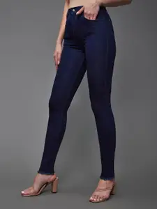 Miss Chase Women Navy Blue Skinny Fit Stretchable Jeans