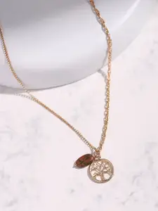 DEEBACO Gold-Toned Rose Gold-Plated Necklace