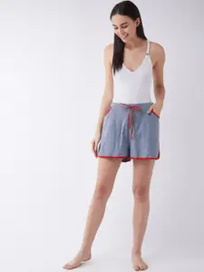 Miss Chase Women Grey Solid Regular Fit Shorts