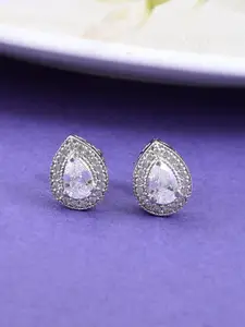 Studio Voylla 925 Sterling Silver American Diamond CZ Exquisite Stud Earrings