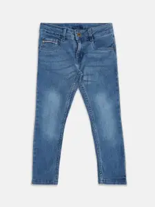 Pantaloons Junior Boys Blue Tapered Fit Light Fade Jeans
