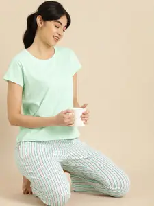 Dreamz by Pantaloons Dreamz by Pantaloons Women Green & Grey Night Suit