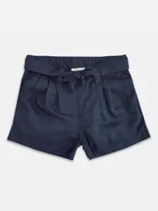 Pantaloons Junior Girls Navy Blue Solid Shorts