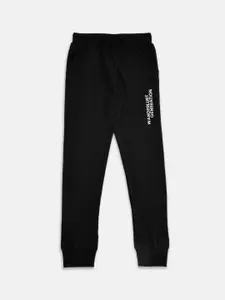 Pantaloons Junior Boys Black Solid Cotton Joggers