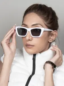 Ted Smith Women Grey Lens & White Cateye Sunglasses with UV Protected Lens-WANDA_C2