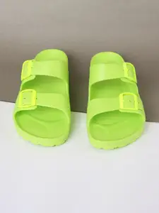 max Men Lime Green PU Comfort Sandals