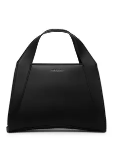 MIRAGGIO Risa Black Satchel Handbag with Adjustable & Detachable Sling Strap