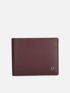 Allen Solly Men Maroon Leather Two Fold Wallet