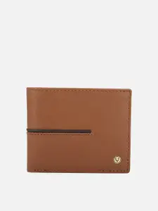 Allen Solly Men Brown Leather Two Fold Wallet