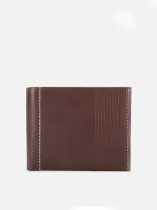 Peter England Men Maroon Leather Two Fold Wallet