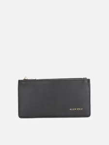 Allen Solly Women Black Zip Detail PU Zip Around Wallet