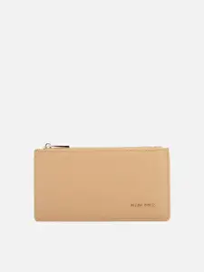 Allen Solly Women Peach-Coloured PU Zip Around Wallet