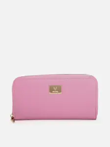 Allen Solly Women Pink PU Zip Around Wallet
