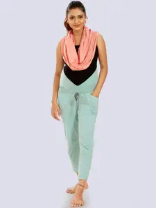 Mom For Sure by Ketki Dalal Women Coral  Nursing cum Canopy Cape Printed Scarf